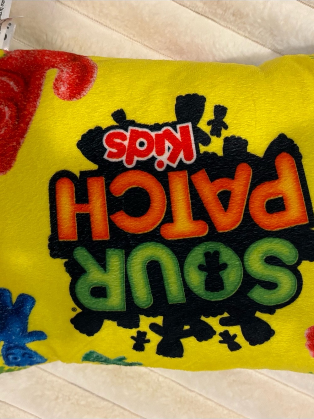 Plush Pillow - Yellow Multi-Color Candy Design - Picture 3 of 4